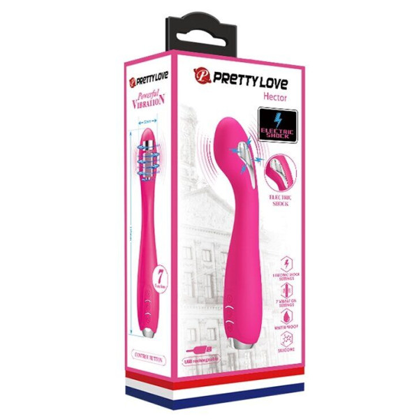 Вибратор Pretty Love - HECTOR G-SPOT VIBRATOR с электростимуляцией, 19,5 см