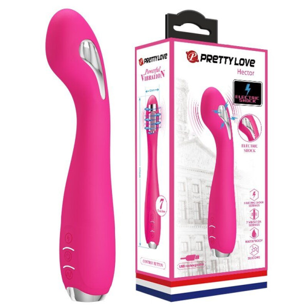 Вибратор Pretty Love - HECTOR G-SPOT VIBRATOR с электростимуляцией, 19,5 см