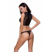 Комплект белья DEBRA SET black L/XL: стрэпы: топ с декольте, трусики