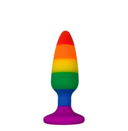 Анальная пробка Wooomy Hiperloo Silicone Rainbow Plug S
