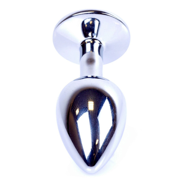 Анальная пробка Boss Series - Jewellery Silver PLUG Light Blue S