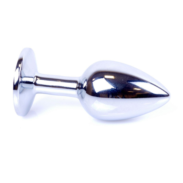 Анальная пробка Boss Series - Jewellery Silver PLUG Light Blue S