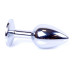 Анальная пробка Boss Series - Jewellery Silver PLUG Light Blue S