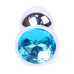 Анальная пробка Boss Series - Jewellery Silver PLUG Light Blue S