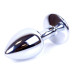 Анальная пробка Boss Series - Jewellery Silver PLUG Light Blue S