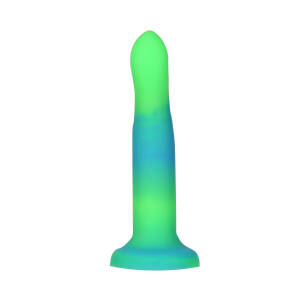 Светящийся в темноте фаллоимитатор ADDICTION - Rave - 8 Glow in the Dark Dildo - Blue Green