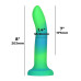 Светящийся в темноте фаллоимитатор ADDICTION - Rave - 8 Glow in the Dark Dildo - Blue Green