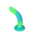 Светящийся в темноте фаллоимитатор ADDICTION - Rave - 8 Glow in the Dark Dildo - Blue Green