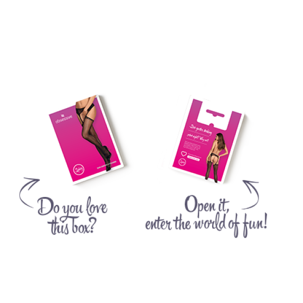 Чулки с поясом Obsessive S314, S/M/L.