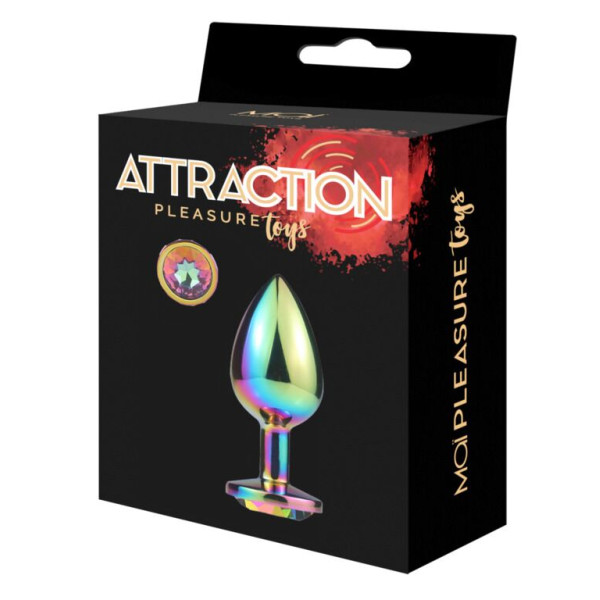 Металлическая анальная пробка MAI Attraction Toys №74 Rainbow