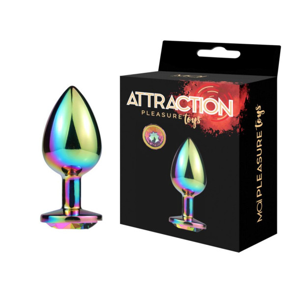 Металлическая анальная пробка MAI Attraction Toys №74 Rainbow