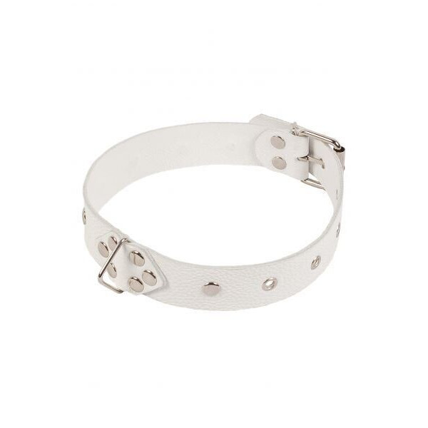 Ошейник Leather Restraints Collar, white