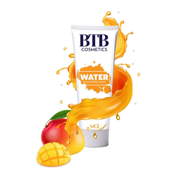 Смазка на водной основе BTB FLAVORED MANGO с ароматом манго, 100 мл