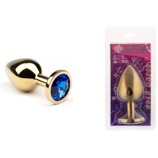 Анальная пробка, Gold Sapphire, L