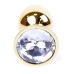 Анальная пробка Boss Series - Jewellery Gold PLUG Clear S
