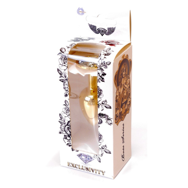 Анальная пробка Boss Series - Jewellery Gold PLUG Clear S