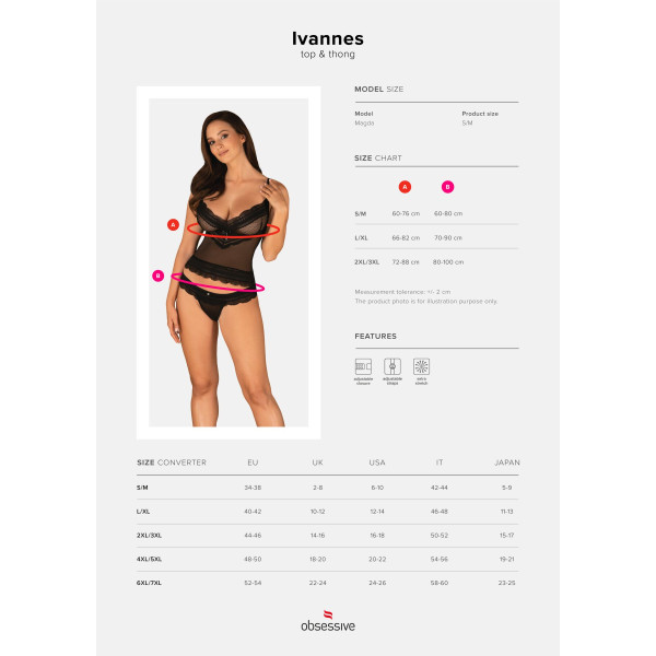 Комплект Obsessive Ivannes 2XL/3XL
