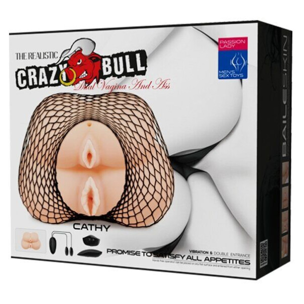 Мега мастурбатор с двойной вибрацией Crazy Bull - Dual Vagina And Ass Vibrating