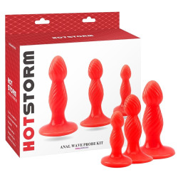 Набор анальных стимуляторов Chisa Anal Wave Probe Kit Red