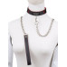 Ошейник с поводком COLLAR HEART Black and Red