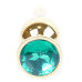 Анальная пробка Boss Series - Jewellery Gold BUTT PLUG Green