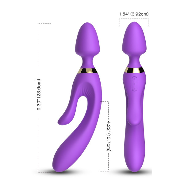 Вибромассажер Boss Series - Magic Wand USB Purple 9 функций вибрации