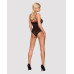 Кружевное боди с доступом 818-TED-1 teddy XS/S, черное
