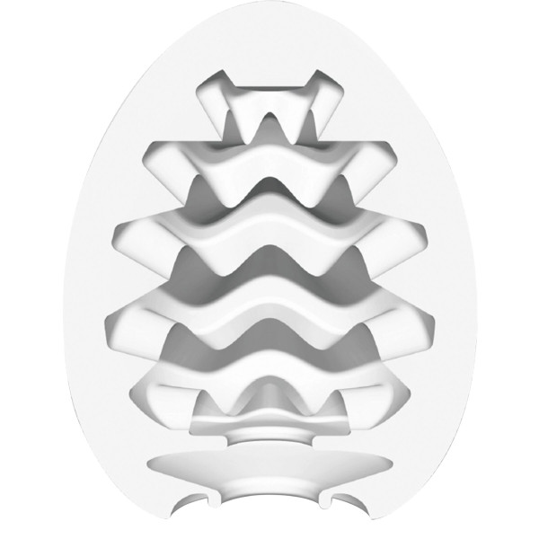 Мастурбатор-яйцо Tenga Egg Wavy II Cool с двойным волнистым рельефом и охлаждающим эффектом