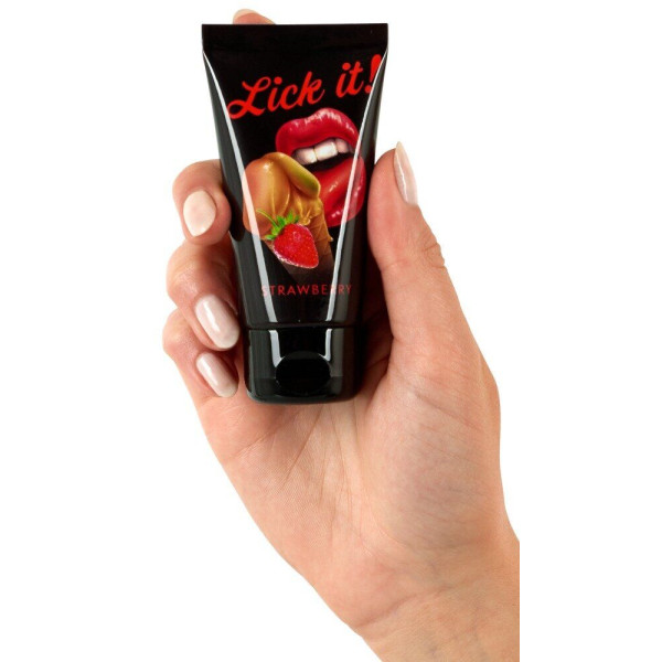 Оральный гель-лубрикант Lick-it Strawberry, 50 мл