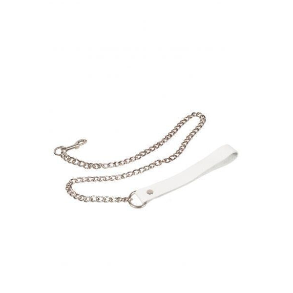 Поводок Leather Leash, white