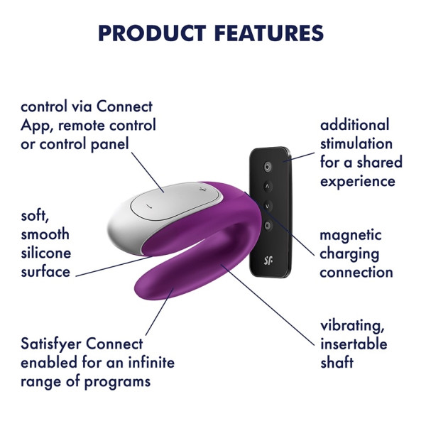 Вибромассажер для пар Satisfyer Double Fun Violet