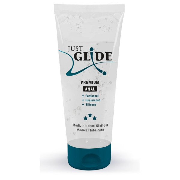 Веганская анальная смазка на силиконовой основе - Just Glide Premium Anal, 200 мл