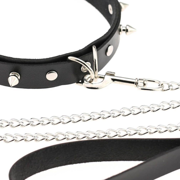 Поводок PU Leather Leash Black, SKN-AS24 BLACK