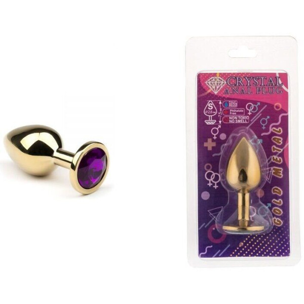 Анальная пробка, Gold Amethyst, S