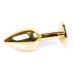 Анальная пробка Boss Series - Jewellery Gold PLUG Red S