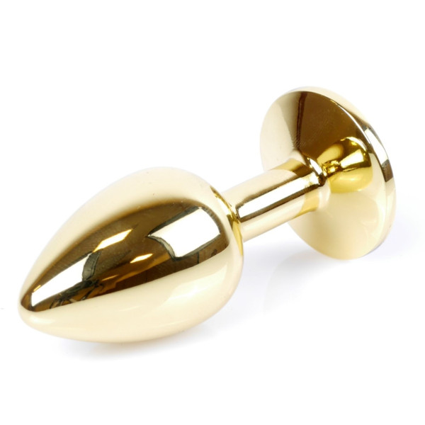 Анальная пробка Boss Series - Jewellery Gold PLUG Red S