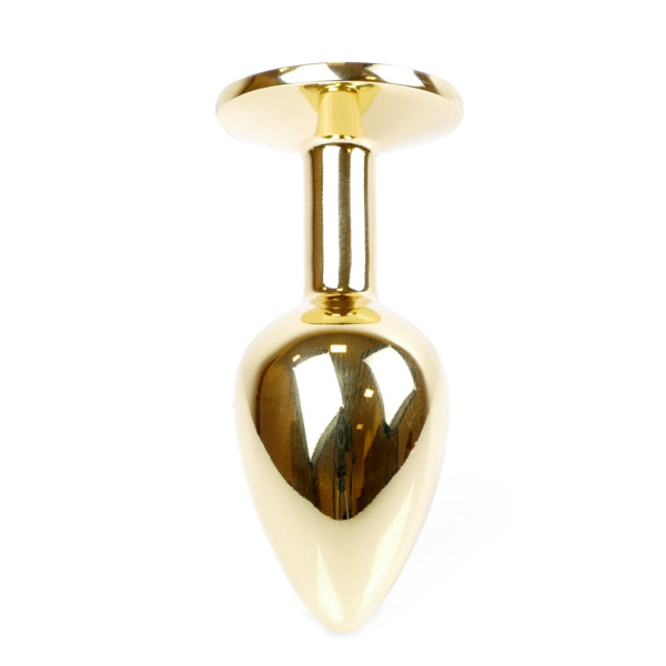 Анальная пробка Boss Series - Jewellery Gold PLUG Red S