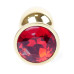 Анальная пробка Boss Series - Jewellery Gold PLUG Red S