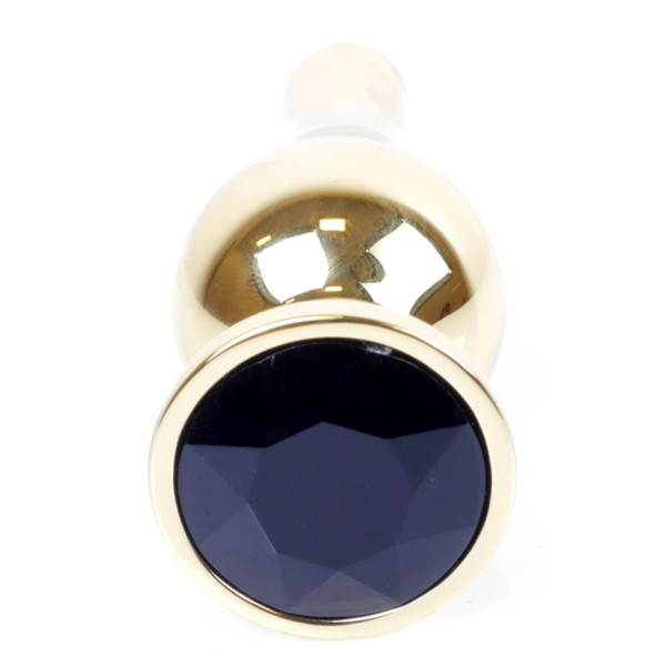 Анальная пробка Boss Series - Jewellery Gold BUTT PLUG Black
