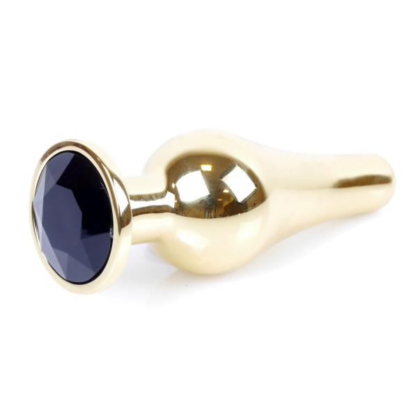 Анальная пробка Boss Series - Jewellery Gold BUTT PLUG Black