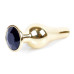Анальная пробка Boss Series - Jewellery Gold BUTT PLUG Black