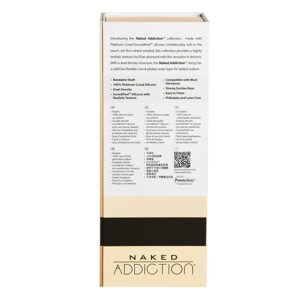 Фаллоимитатор Naked Addiction – 9” Silicone Dual Density Bendable Dildo - Vanilla