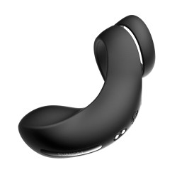 Двойное эрекционное кольцо Svakom Benedict Black со стимуляцией промежности