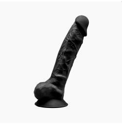 Фаллоимитатор SilexD Vetus Black (MODEL 1 size 8in), двухслойный, силикон+Silexpan, диаметр 4,2см