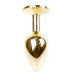 Анальная пробка Boss Series - Jewellery Gold PLUG Black S
