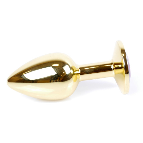 Анальная пробка Boss Series - Jewellery Gold PLUG Black S
