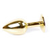 Анальная пробка Boss Series - Jewellery Gold PLUG Black S
