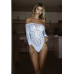 Боди Leg Avenue Snap crotch thong back teddy White M/L