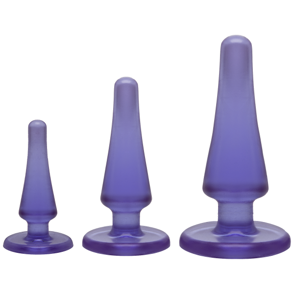 Набор анальных пробок Doc Johnson Crystal Jellies Anal - Purple