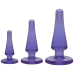 Набор анальных пробок Doc Johnson Crystal Jellies Anal - Purple